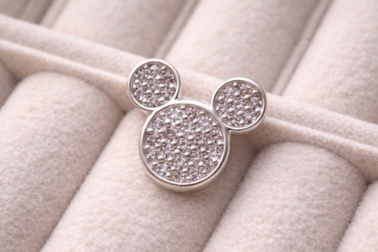 Berloque Mickey Prata 925 com Zircônias