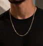 Corrente Masculina Dourada Elo Quadrado