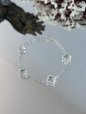 Pulseira Prata com Trevos
